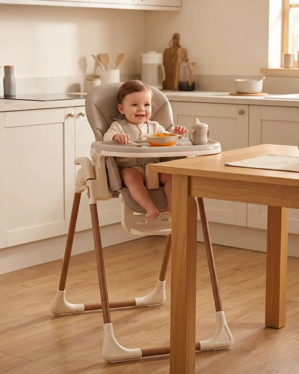 Flare Foldable High Chair – Beige