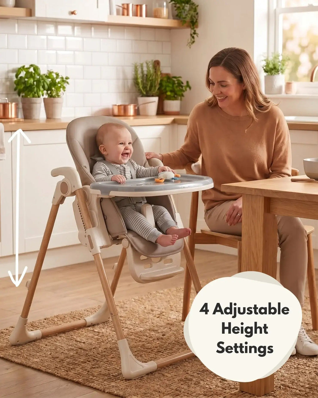 Flare Foldable High Chair – Beige