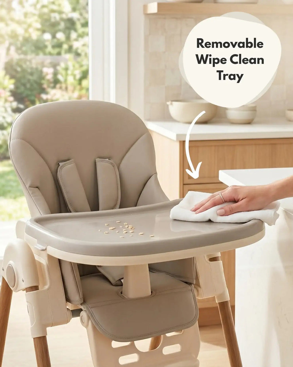 Flare Foldable High Chair – Beige