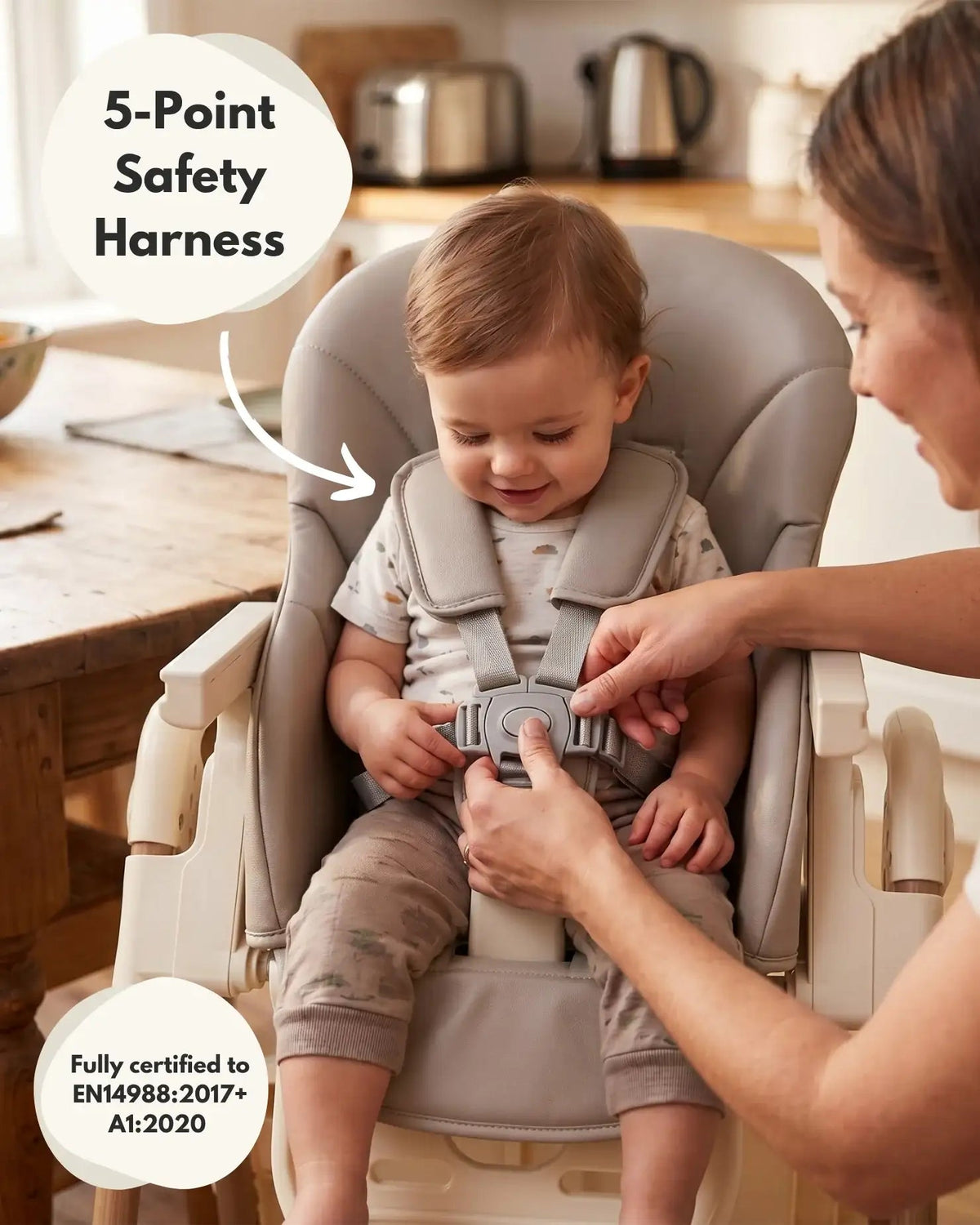 Flare Foldable High Chair – Beige