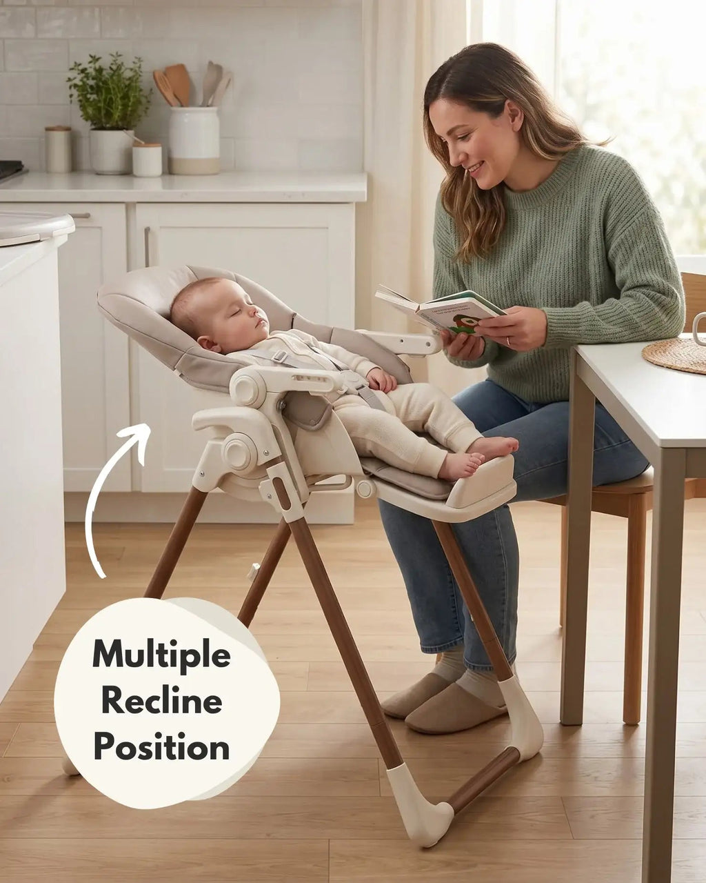 Flare Foldable High Chair – Beige