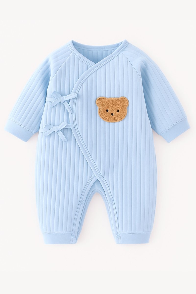 Blue Bouclé Bear Personalised Gift Box